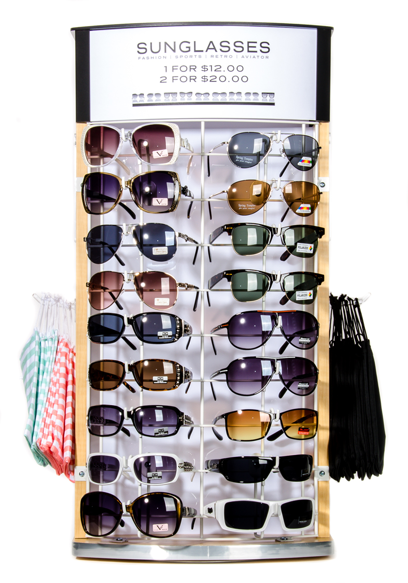 Rotating Countertop Sunglass Display Holds 36 Sunglasses CT36MPL