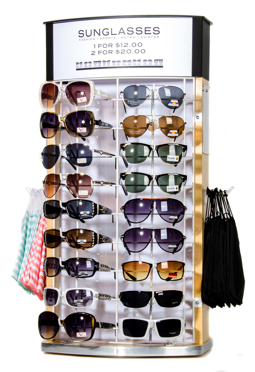 Rotating Countertop Sunglass Display Holds 36 Sunglasses CT36MPL