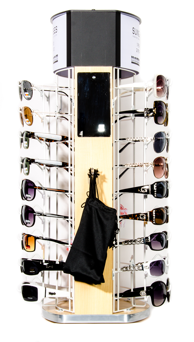 Rotating Countertop Sunglass Display Holds 36 Sunglasses CT36MPL