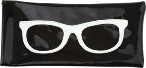 Vinyl Black Pouch with Retro SUNGLASSES Print # WFBK